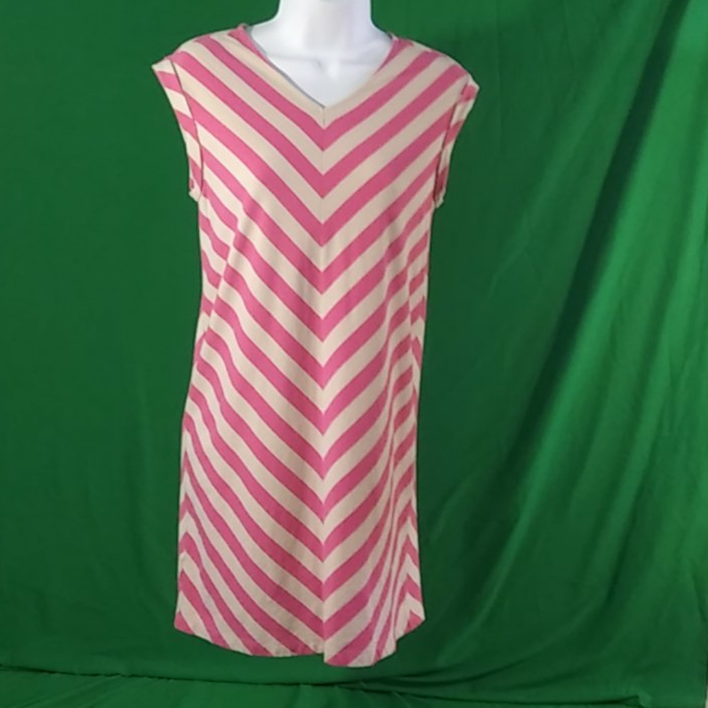 Ann Taylor LOFT striped stretch sleeveless dress